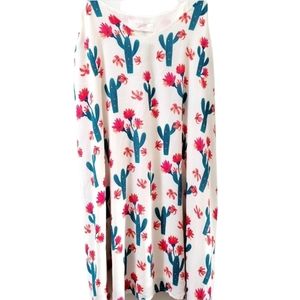 FREE SHIPPING ☆Peach Love cactus floral dress / blouse S